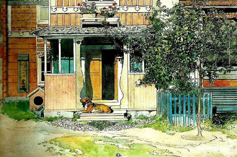 Carl Larsson verandan Norge oil painting art